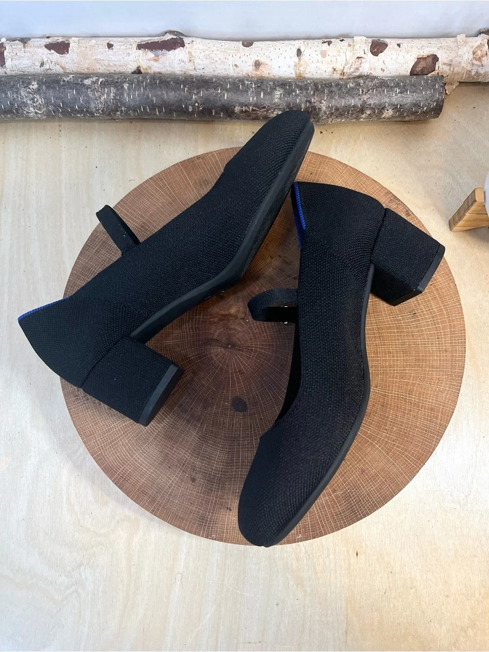 Rothy's Black Mary Jane Block Heels